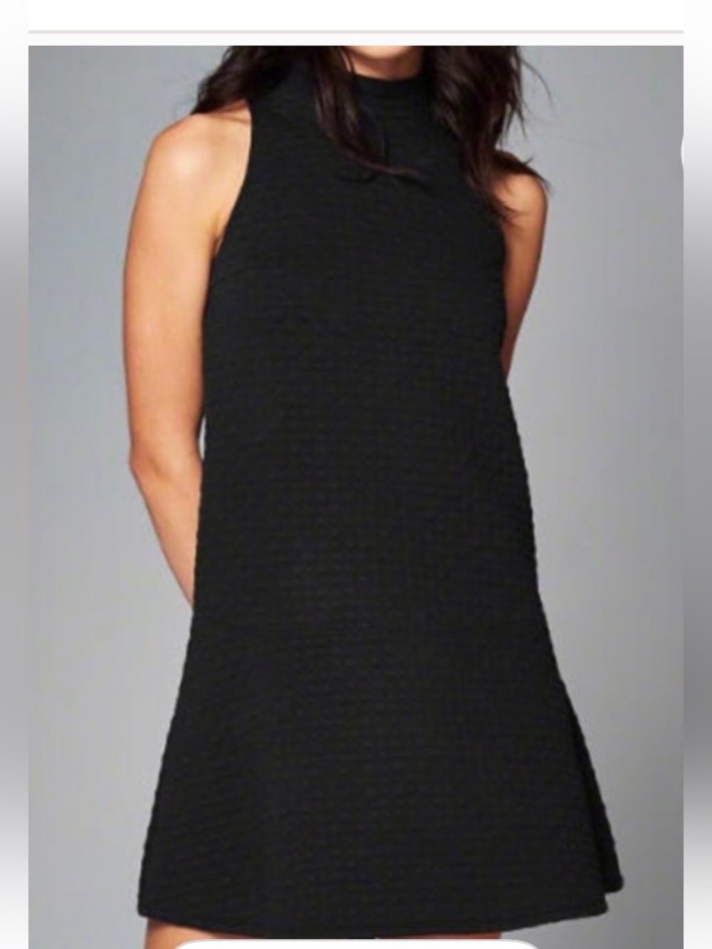 Abercrombie & Fitch Navy Sleeveless Mini Dress with Mock Neck Size LARGE